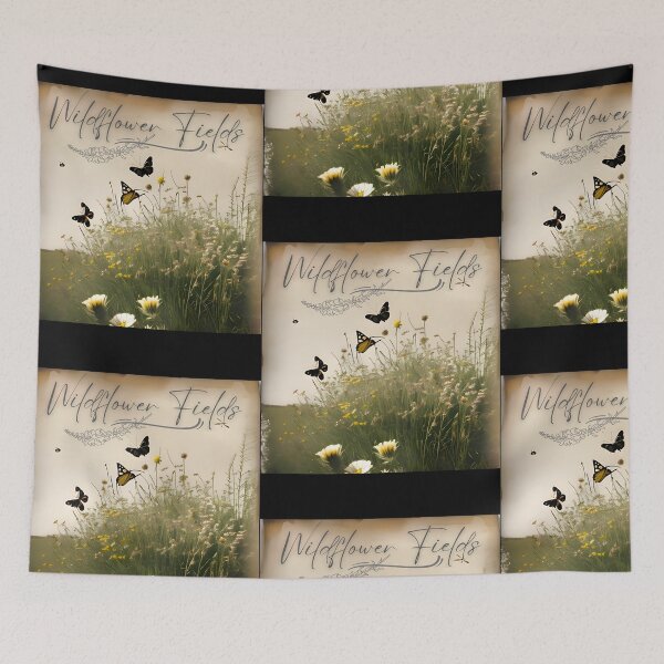 Item preview, Wildflower Fields Vintage Sepia Tone Nature Design designed and sold by EarthArtDesigns.