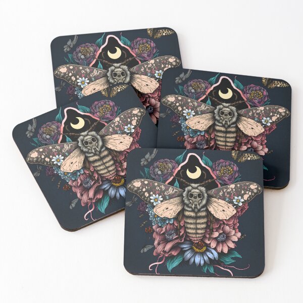 Item preview, Floral Death Head Moth designed and sold by onicrypt.