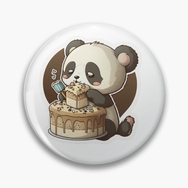 Item preview, Cute Panda Eating Cake Sticker designed and sold by Colearis.