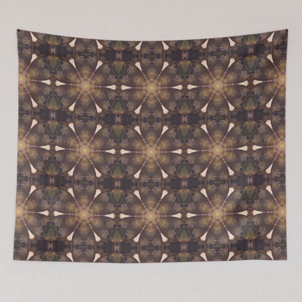 Item preview, Mushroom Hyphae texture Kaleidoscope Pattern 7 designed and sold by Swabcraft.