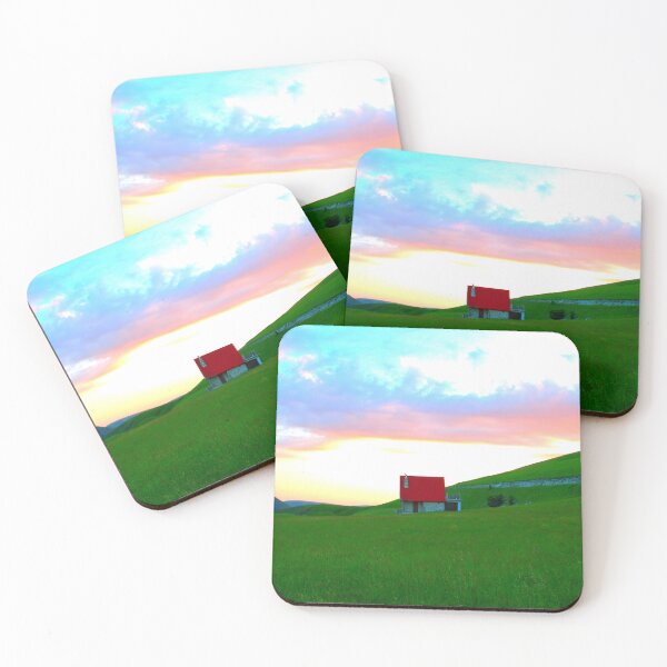 Item preview, View at Villa Lucio near Bolognola with golden hour sky designed and sold by Kristina Drozd.