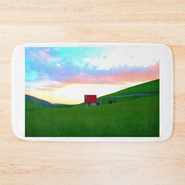 Item preview, View at Villa Lucio near Bolognola with golden hour sky designed and sold by Kristina Drozd.