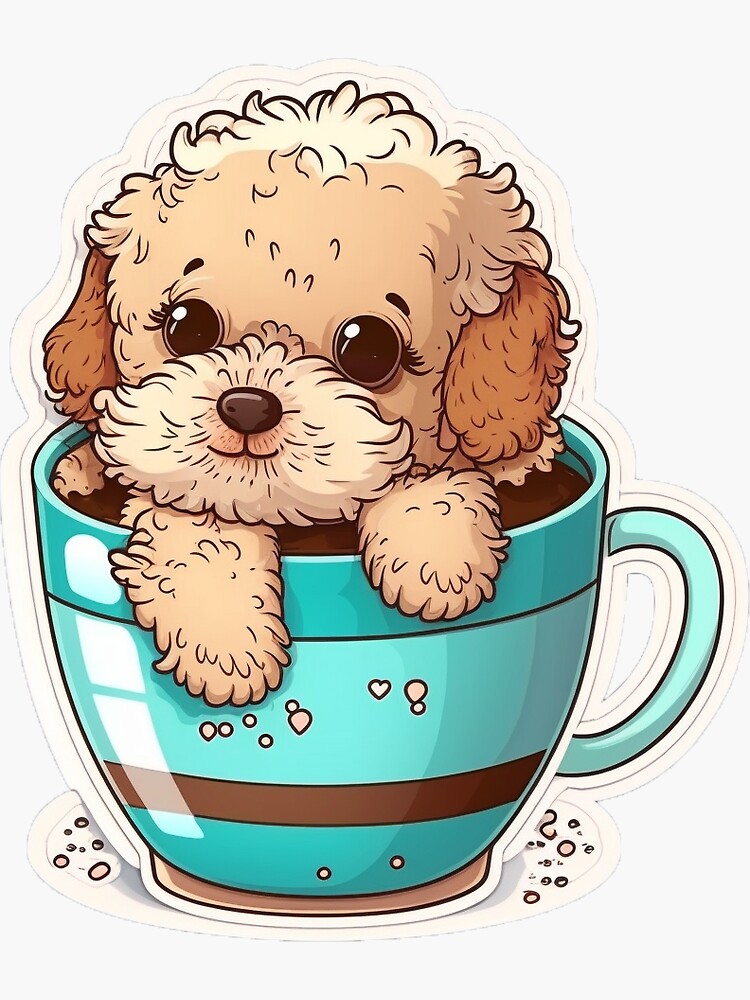 Cute puppy in a cup best sale