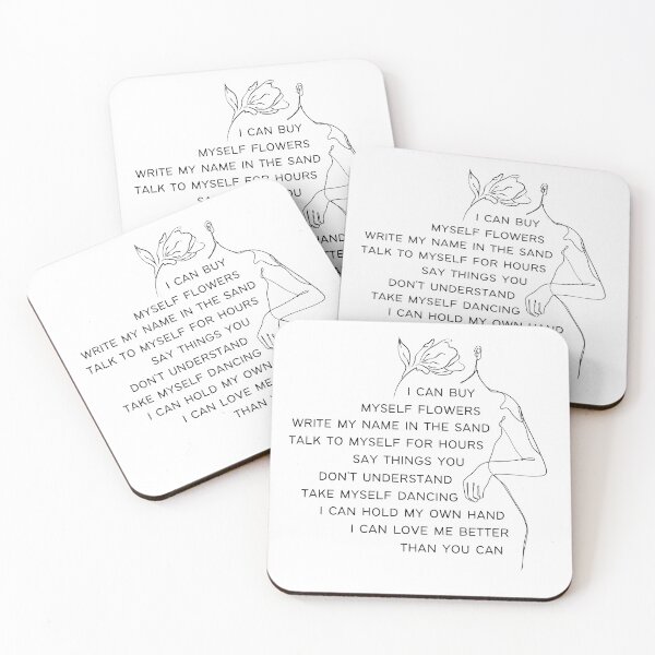 Item preview, Miley Cyrus Flowers Song Lyrics, Love Me Better, Famous Quotes, Strong Woman, Key chain designed and sold by Julia Dorian.
