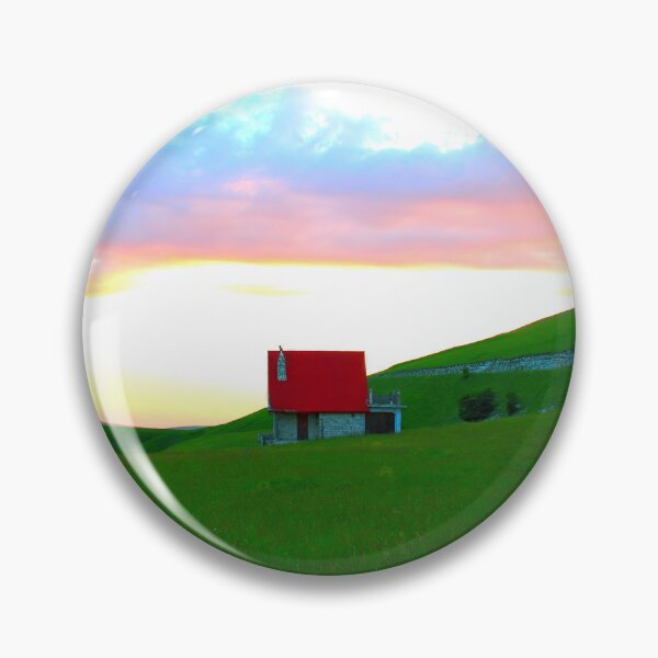 Item preview, View at Villa Lucio near Bolognola with golden hour sky designed and sold by Kristina Drozd.