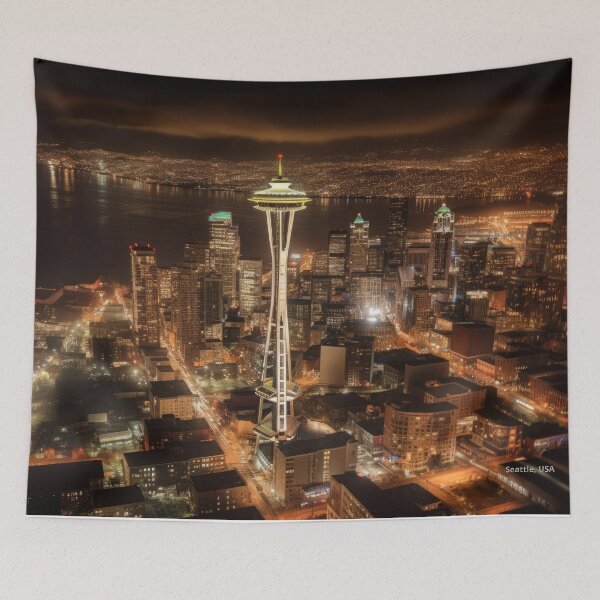 Item preview, Seattle Skyline: Cityscape Art Print for Seattle Fans designed and sold by MauricioVL.
