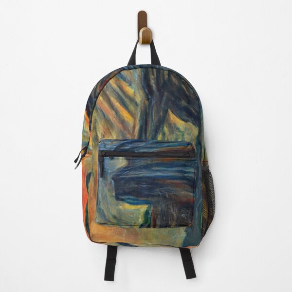 Item preview, Black Dog Puppy AI Generated The Scream Colors AI Art Artificial Intelligence Munch designed and sold by OurFunnyDesigns.