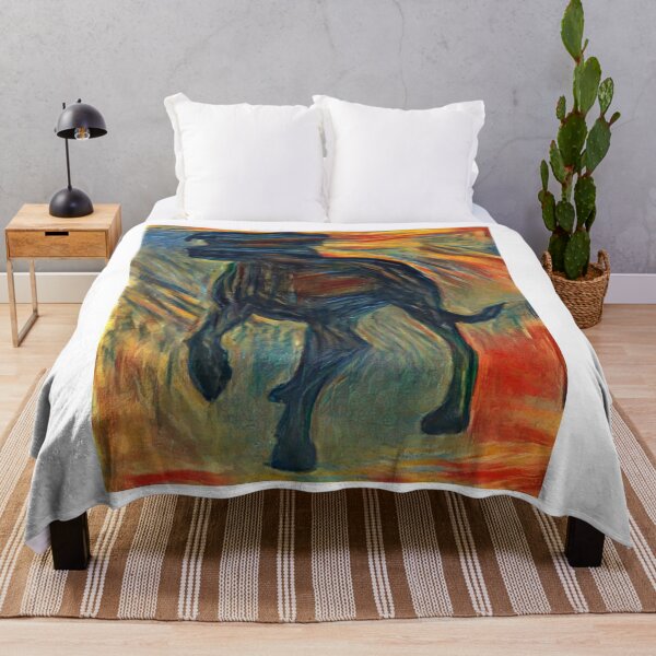 Item preview, Black Dog Puppy AI Generated The Scream Colors AI Art Artificial Intelligence Munch designed and sold by OurFunnyDesigns.