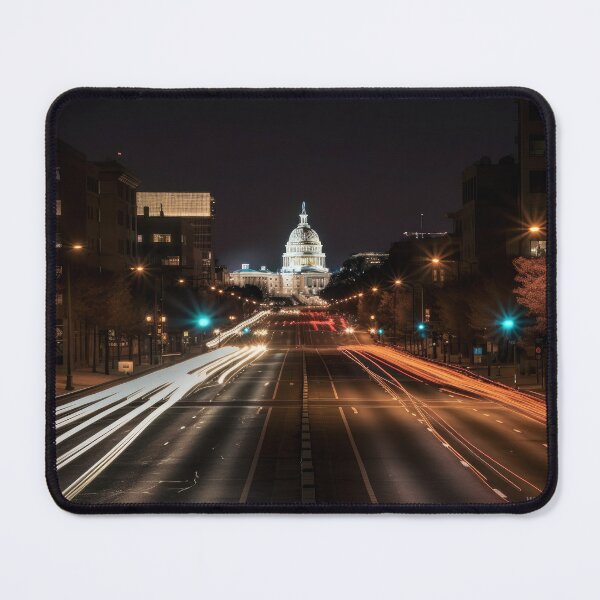 Item preview, Washington Skyline: Cityscape Art Print for DC Fans designed and sold by MauricioVL.