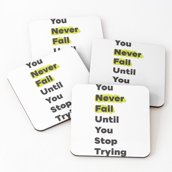 Item preview, You Never Fail  Until You Stop Trying - Albert Einstein Inspirational  Quote  designed and sold by typoinspired.