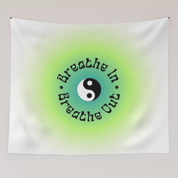 Item preview, Breathe in breathe out lime green designed and sold by TheGuidedPixie.
