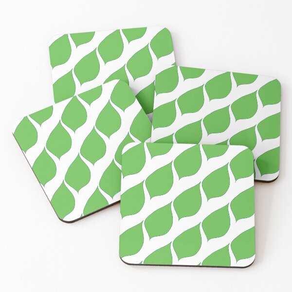 Item preview, Green Leaf Design Pattern With Forest Green Trim designed and sold by burbankdesigns.