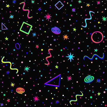 Artwork thumbnail, 90's 2000's Carpet Pattern Design - y2k Neon Bowling Alley Arcade Movie Theater Skate Rink Carpet Dreamcore Nostalgia by blueversion