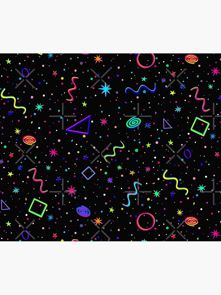 Thumbnail 6 of 6, Throw Blanket, 90's 2000's Carpet Pattern Design - y2k Neon Bowling Alley Arcade Movie Theater Skate Rink Carpet Dreamcore Nostalgia designed and sold by blueversion.