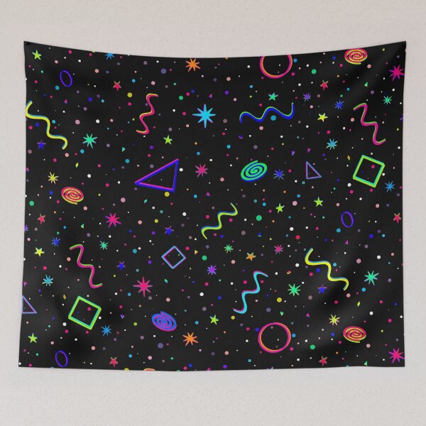 Item preview, 90's 2000's Carpet Pattern Design - y2k Neon Bowling Alley Arcade Movie Theater Skate Rink Carpet Dreamcore Nostalgia  designed and sold by blueversion.