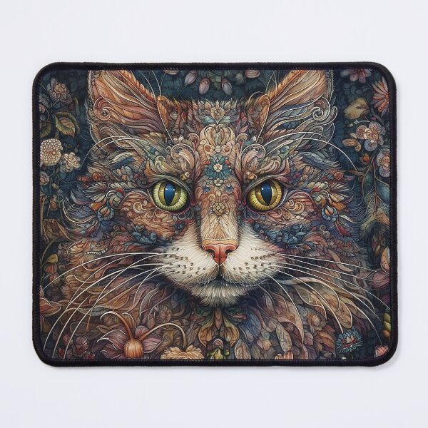 Item preview, Intricate Botanical Image of Cat designed and sold by Kajal Krishna.