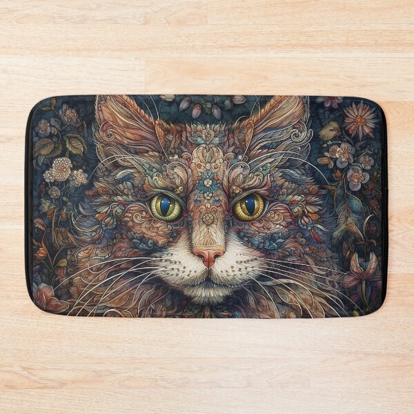 Item preview, Intricate Botanical Image of Cat designed and sold by Kajal Krishna.