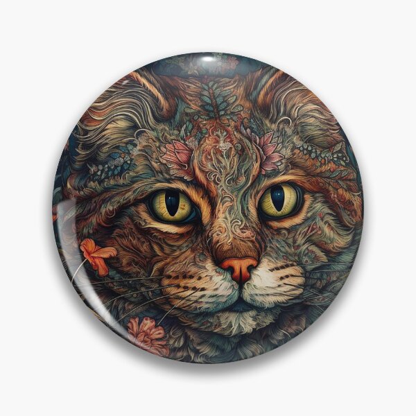 Item preview, Intricate Botanical Image of Cat designed and sold by Kajal Krishna.