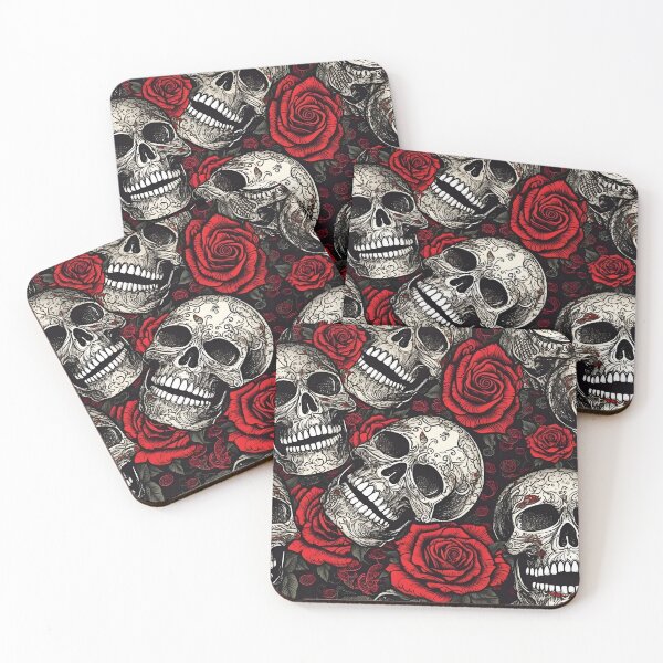 Item preview, Skulls and Roses designed and sold by TheeDigitalDen.