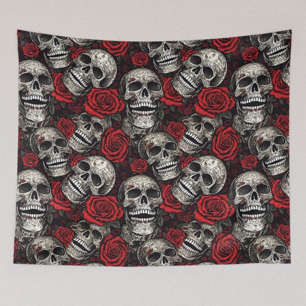 Item preview, Skulls and Roses designed and sold by TheeDigitalDen.