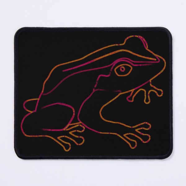 Artikelvorschau, Orange Umriss Coqui Frosch auf schwarzem Hintergrund abstrakt entworfen und verkauft von kattakitty.