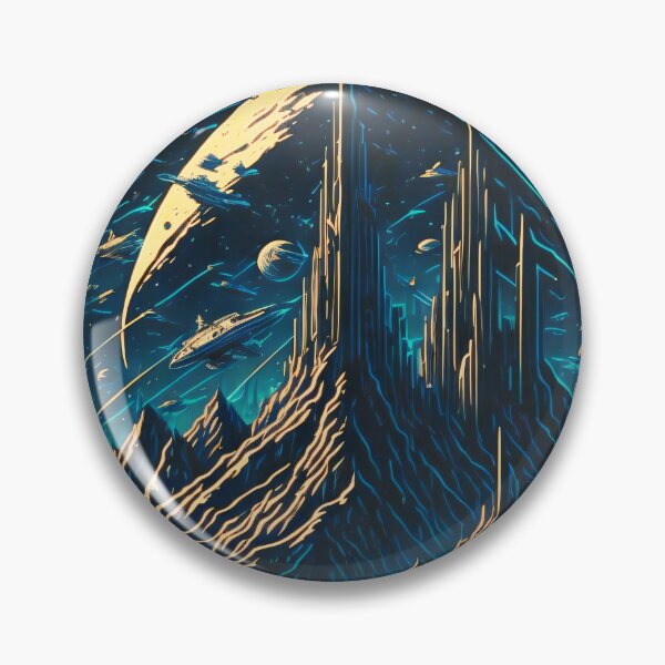 Item preview, Otherworld Mountain Sci-Fi Space Scene designed and sold by entwithanaxe.