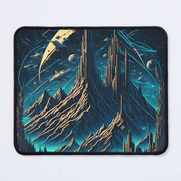 Item preview, Otherworld Mountain Sci-Fi Space Scene designed and sold by entwithanaxe.
