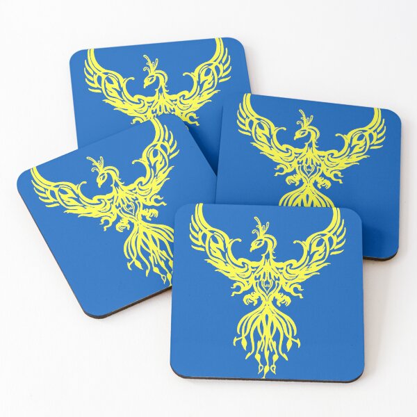 Item preview, Phoenix Fantasy Fire Bird Tribal Style Art Yellow  designed and sold by taiche.