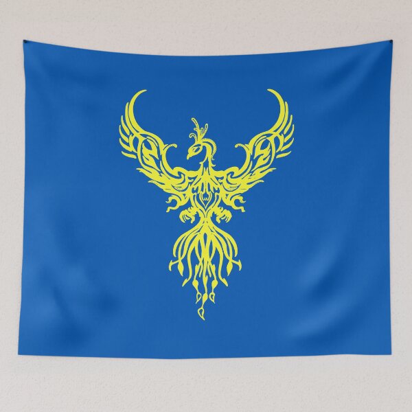 Item preview, Phoenix Fantasy Fire Bird Tribal Style Art Yellow  designed and sold by taiche.