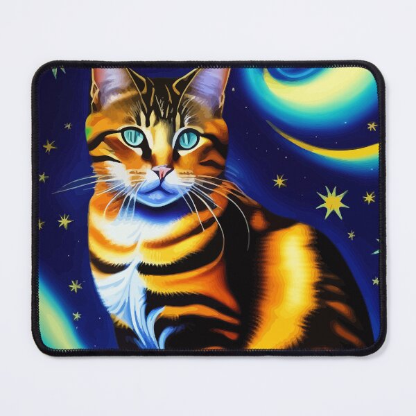 Item preview, Artistic Cat Under The Starry Night designed and sold by ArtisticAllure1.