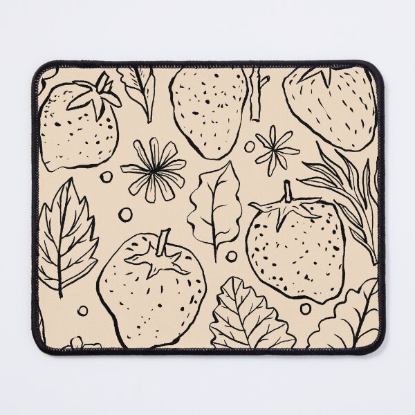 Item preview, Strawberry Field Treasures - Black on Almond designed and sold by rnmarts.