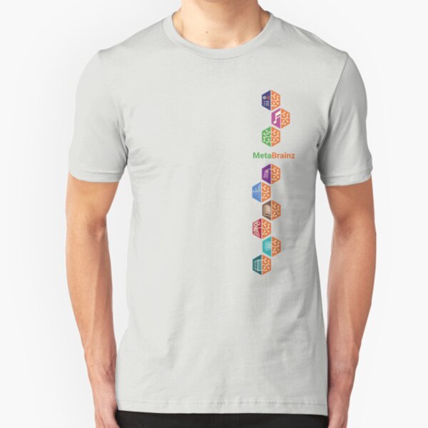 MetaBrainz Foundation Tee (Vertical Pattern) Slim Fit T-Shirt