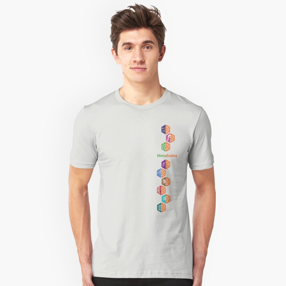 MetaBrainz Foundation Tee (Vertical Pattern) Slim Fit T-Shirt