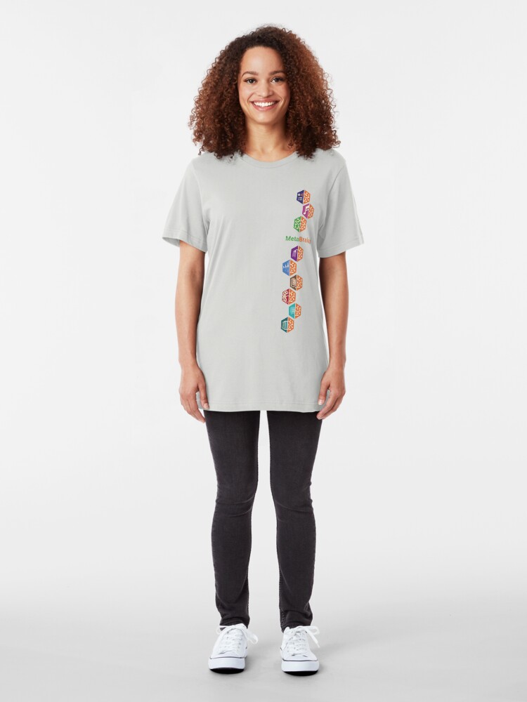 Alternate view of MetaBrainz Foundation Tee (Vertical Pattern) Slim Fit T-Shirt