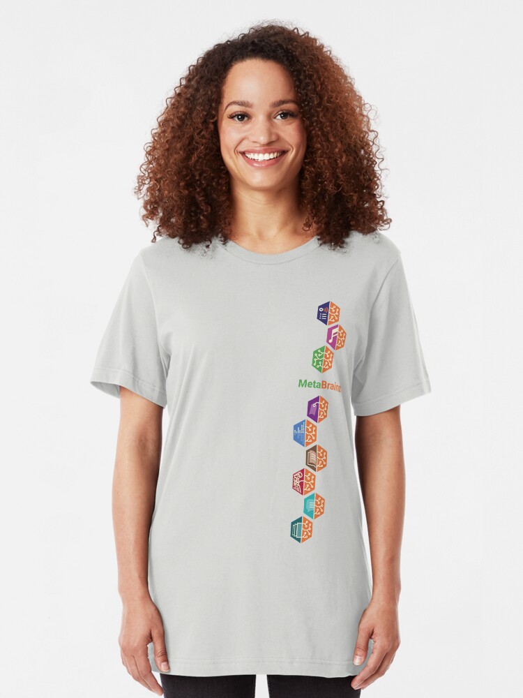 Alternate view of MetaBrainz Foundation Tee (Vertical Pattern) Slim Fit T-Shirt