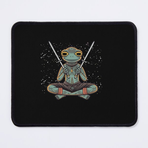 Item preview, Yoga Frog Warrior Pose designed and sold by blakfrog.