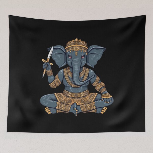 Item preview, Yoga Elephant  Warrior Pose designed and sold by blakfrog.