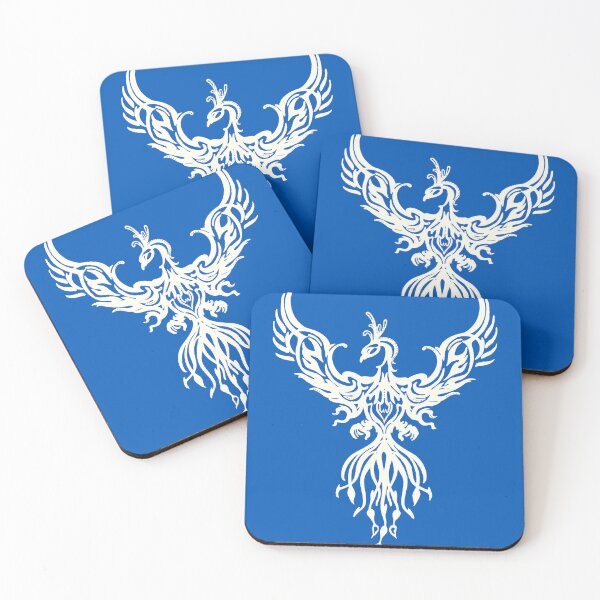 Item preview, Phoenix Fantasy Fire Bird Tribal Style Art White designed and sold by taiche.