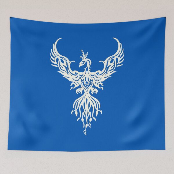 Item preview, Phoenix Fantasy Fire Bird Tribal Style Art White designed and sold by taiche.
