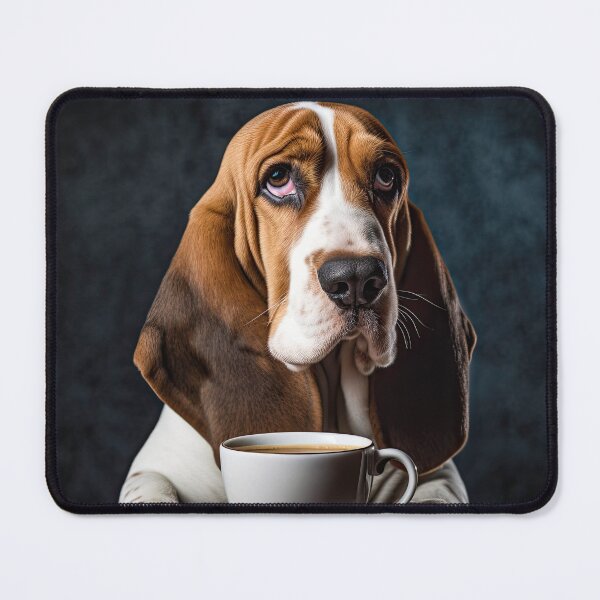 Item preview, Perky Pup: Adorable Artois Hound Coffee Art for Caffeine Lovers  designed and sold by ClawedCreations.