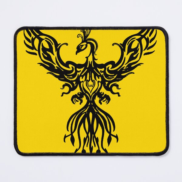 Item preview, Phoenix Fantasy Fire Bird Tribal Style Art Black designed and sold by taiche.