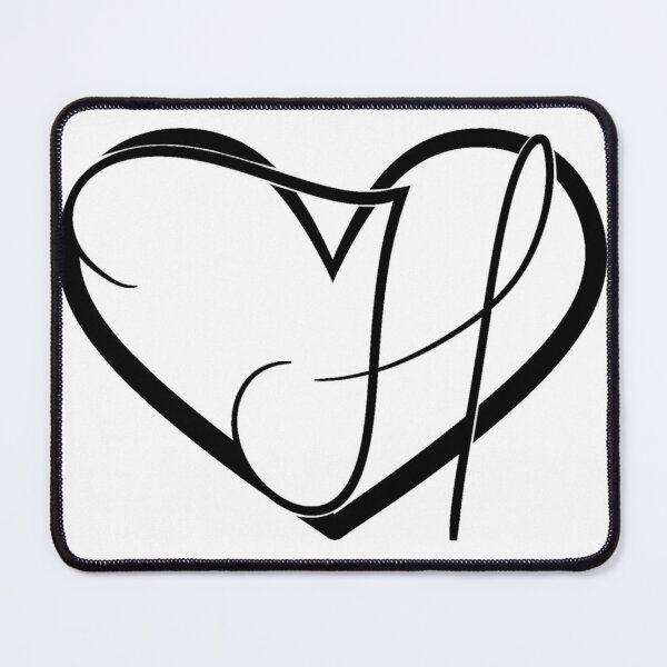 Item preview, Monogram H in Heart (black) designed and sold by LancelotDesigns.