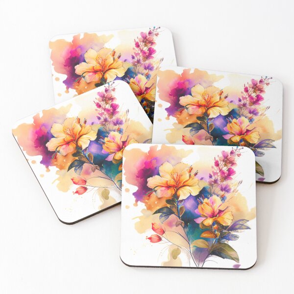 Item preview, Beautiful summer watercolor flowers designed and sold by LazyLifestyle.