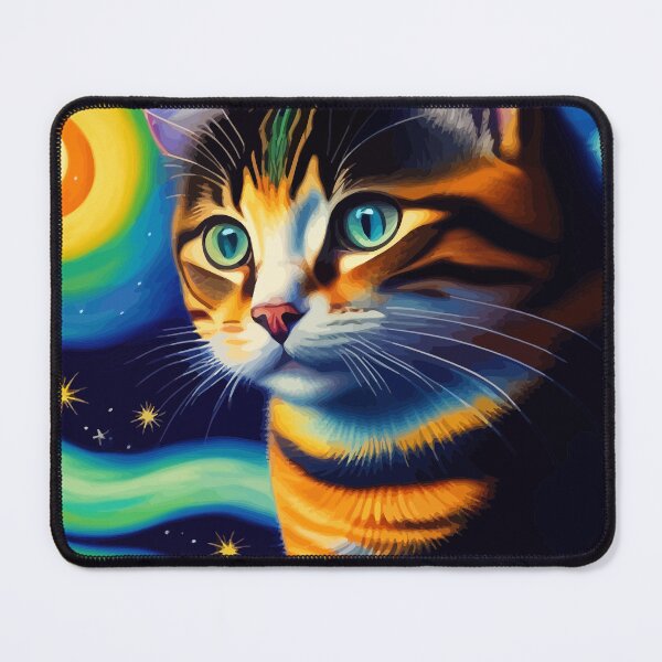 Item preview, Artistic Cat Under The Starry Night designed and sold by ArtisticAllure1.