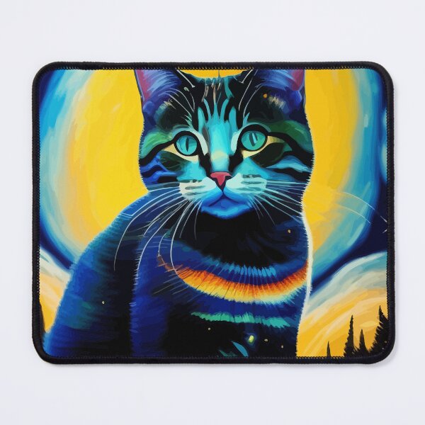 Item preview, Artistic Cat Under The Starry Night designed and sold by ArtisticAllure1.