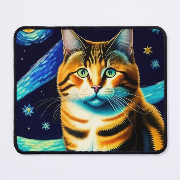 Item preview, Artistic Cat Under The Starry Night designed and sold by ArtisticAllure1.