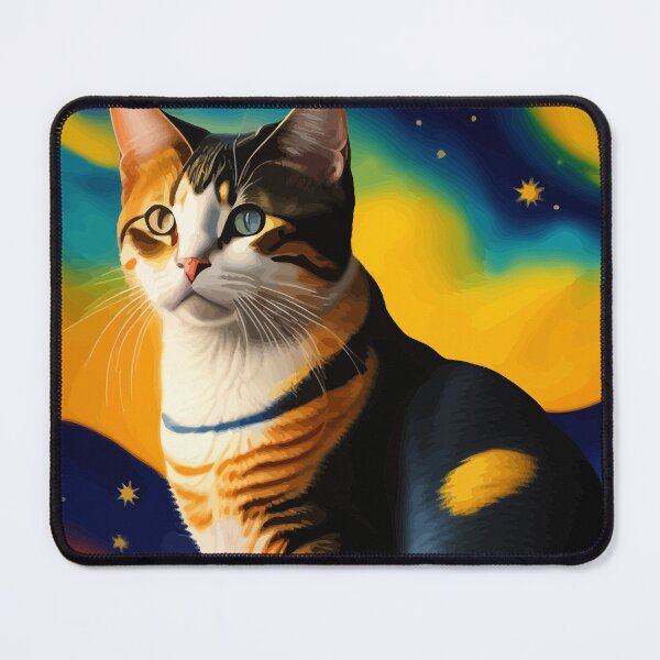 Item preview, Artistic Cat Under The Starry Night designed and sold by ArtisticAllure1.