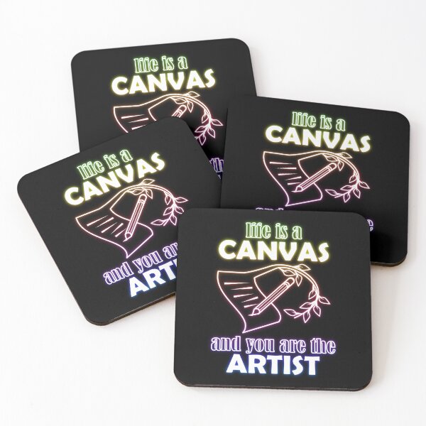 Item preview, Neon colored artwork - Life is a canvas and you are the artist designed and sold by llooddroos.