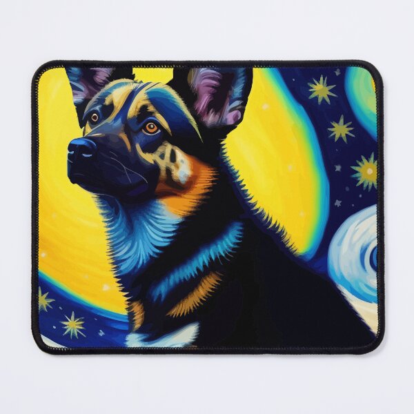 Item preview, Dog Under The Starry Night designed and sold by ArtisticAllure1.