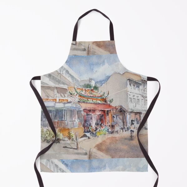 Item preview, Amoy street shop houses and temple, Singapore designed and sold by Almondtree.